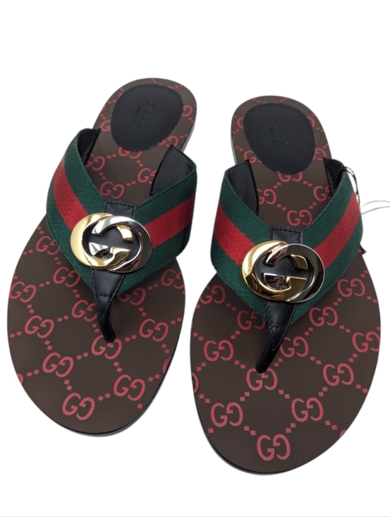NIB Gucci Kika Interlocking GG Thong Flip Flop Sandal Size EU 39 - Picture 2 of 12
